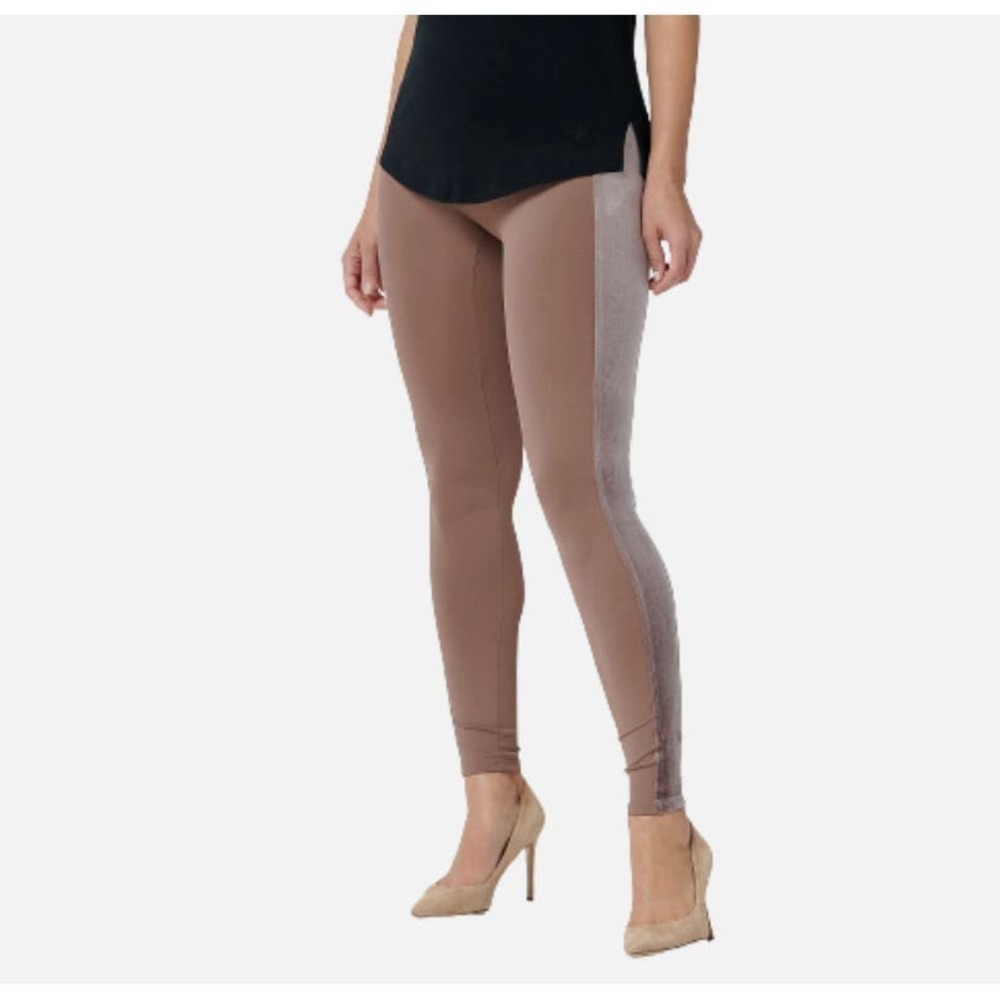All Worthy Hunter McGrady Women's Pull On Velvet Side Stripe Leggings Sz 1X NWOT